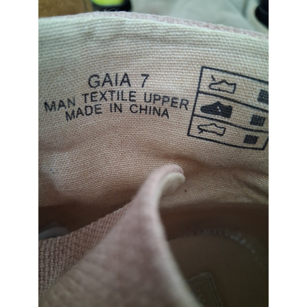GAIA ESQ Eco Pink Hikers Canvas Adventure Boots Womens 7M Cork Chunky Platform - Picture 15 of 16